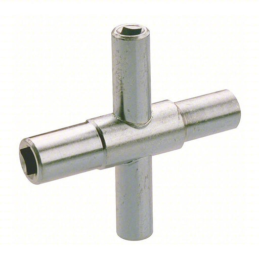 Redwood 151-015 T-Shaped Water Key, 1/4 in, 9/32 in, 5/16 in, 11/32 in Sizes, 3-5/32 in Overall Lg, Steel, Chrome