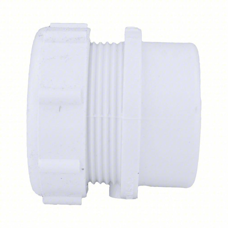 Redwood RW1WKU9 Trap Adapter Sch 40, 1 1/2 in x 1 1/2 in Fitting Pipe Size, Male Spigot x Female Socket, White