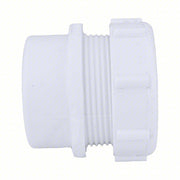 Redwood RW1WKU9 Trap Adapter Sch 40, 1 1/2 in x 1 1/2 in Fitting Pipe Size, Male Spigot x Female Socket, White