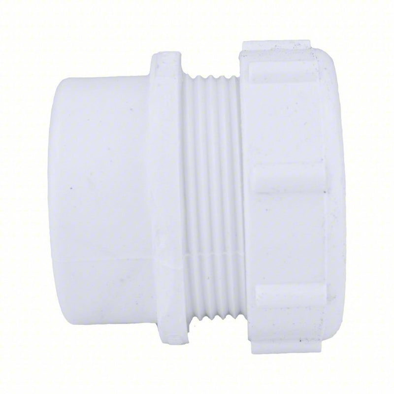 Redwood RW1WKU9 Trap Adapter Sch 40, 1 1/2 in x 1 1/2 in Fitting Pipe Size, Male Spigot x Female Socket, White