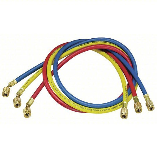 Yellow Jacket 21985 Hose Set 13 1/4 in Lg, 0° Angle, Blue/Red/Yellow, Rubber, 3 Hoses - Redwood.KV1WLH1