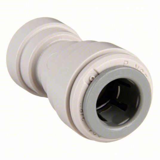 John Guest PI201208S-PK10 Reducer Union Acetal, Push-to-Connect x Push-to-Connect, For 3/8 in x 1/4 in Tube OD, Gray, 10 PK