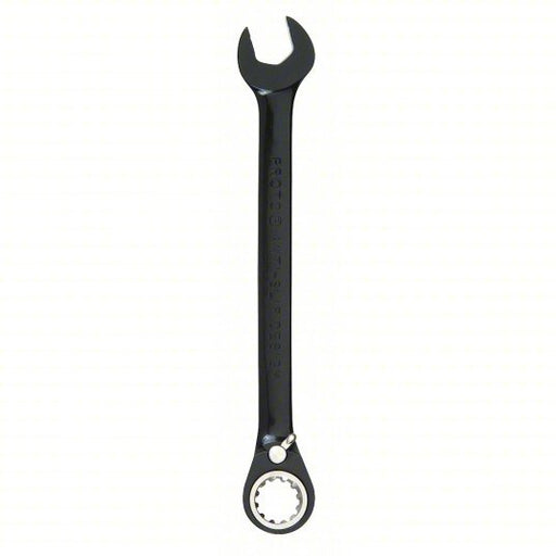 Proto JSCV18 Combination Wrench Alloy Steel, Black Chrome, 9/16 in Head Size, 7 1/2 in Overall Lg, Offset