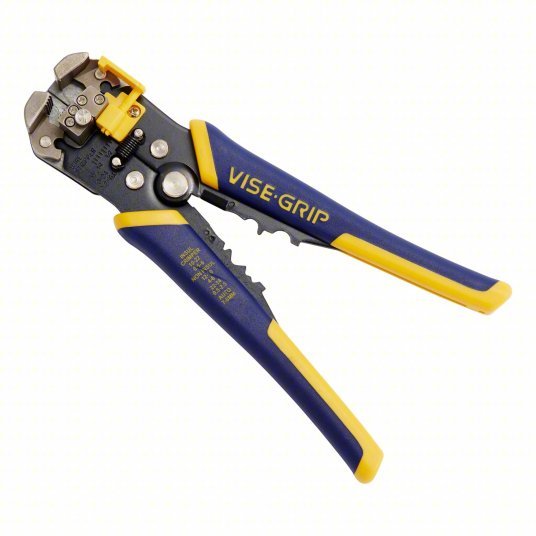 Irwin 2078300 Wire Stripper 24 AWG to 10 AWG, 8 in Overall Lg, Crimp/Cut, Deluxe Cushion Grip, 24 AWG to 10 AWG