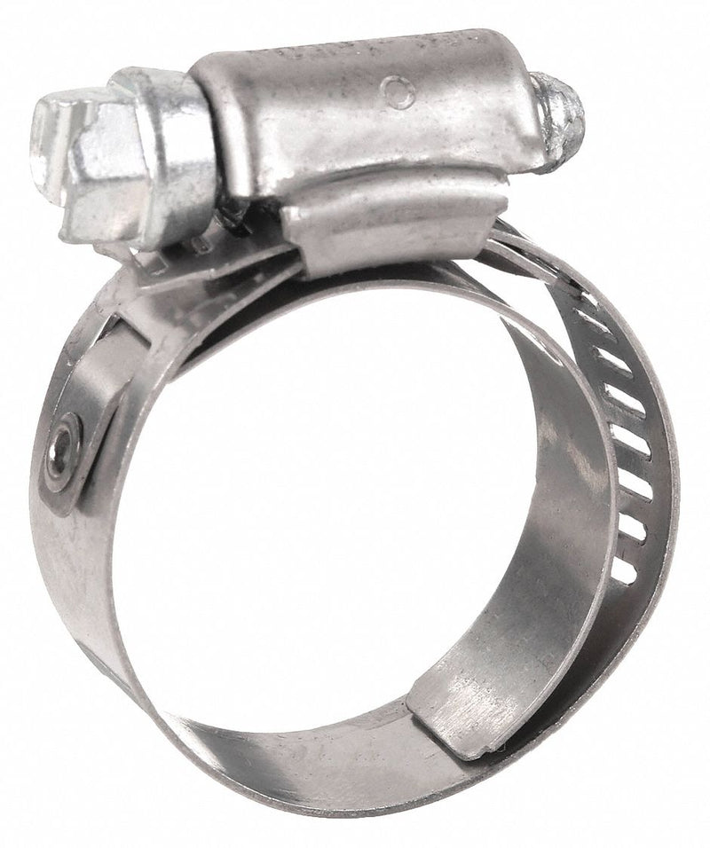 Approved Vendor 5340 Worm Gear Hose Clamp, 201 Stainless Steel, Lined Band, 2 1/16 in – 3 in Clamping Dia, 10 PK