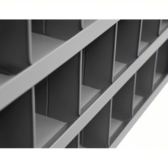 Durham 359-95 Pigeonhole Bin Unit 34 in x 11 15/16 in x 24 in, 40 Compartments, Gray, Steel