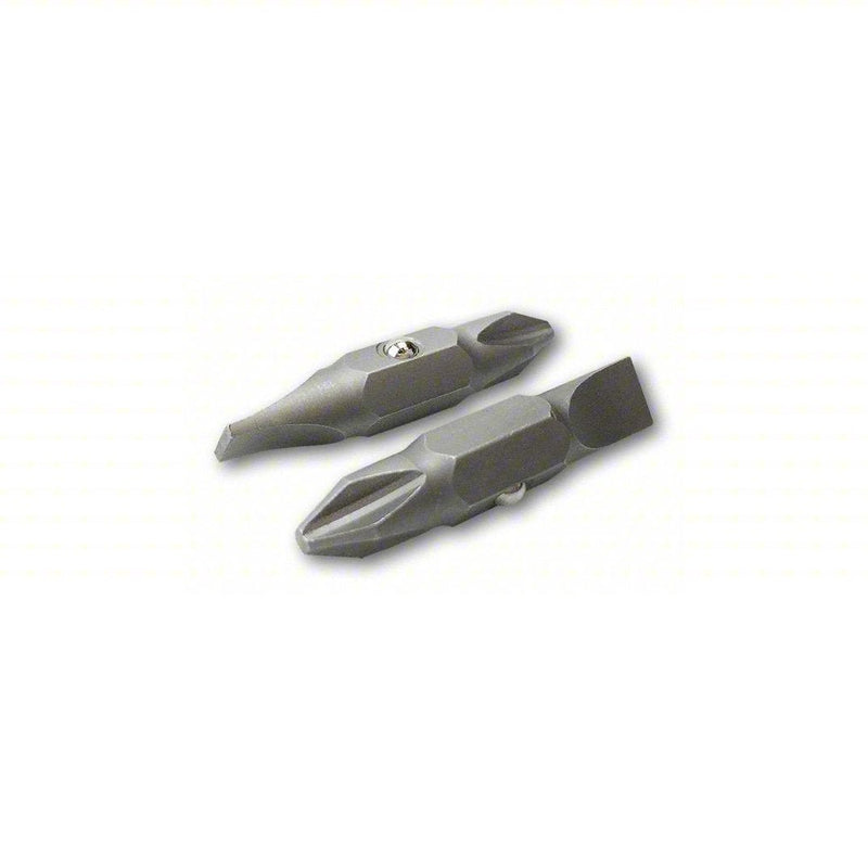 Klein 32483 Bit #2 Phillips 1/4" Slotted, 2PK