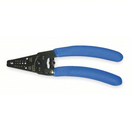 Redwood RW1YNA3 Wire Stripper 18 AWG to 10 AWG, 20 AWG to 12 AWG, 7 1/8 in Overall Lg, Std Cushion Grip, 6 - 8 in
