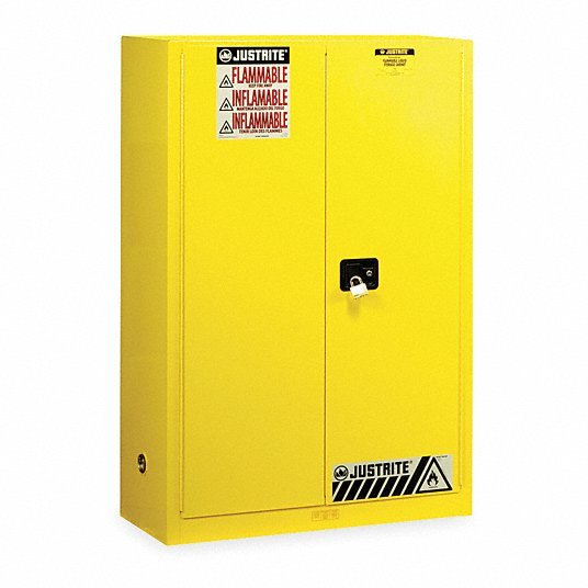 Justrite 894500 Flammable Cabinet With Manual Close Double Door 45 Gallon