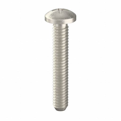 Approved Vendor U51122.016.0100 Machine Screw, #8-32 Thread Size, 1 in Lg, 18-8, Stainless Steel, Plain, Pan, Phillips, 100 PK