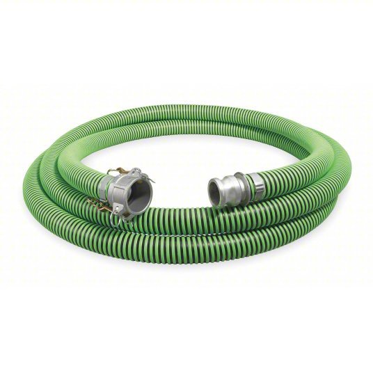 Continental RW1ZNA1 Water Suction and Discharge Hose 3 in Hose Inside Dia., 45 psi, Black/Green, 25 ft Hose Lg