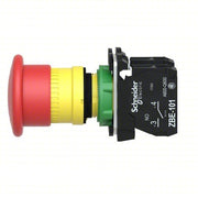 Schneider XB5AT845 Emergency Stop Push Button 22 mm Size, Maintained Push / Maintained Pull, Red