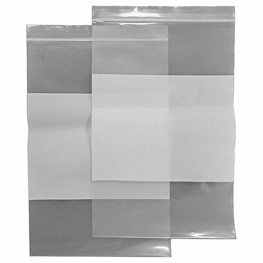 Redwood RW5ZW45 Reclosable Bag 4 mil Thick, 6 in Wd, 9 in Lg, Hang Hole Not Included, 100 PK
