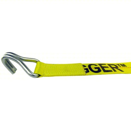 Lift-All 26436 Tie Down Strap Ratchet, Wire-Hook, Gen Purpose, 4 in Wd, 5,000 lb WLL, Yellow, 27 ft Lg