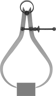 McMaster 2060A62 Fine-Adjust Layout Caliper, Outside, 10" Long Leg