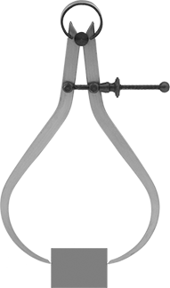 McMaster 2060A62 Fine-Adjust Layout Caliper, Outside, 10" Long Leg