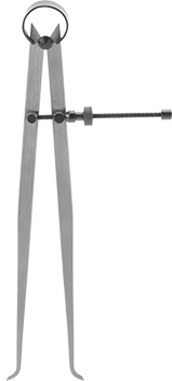 McMaster 2060A6 Fine-Adjust Layout Caliper, Inside, 10" Long Leg