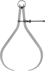 McMaster 2060A62 Fine-Adjust Layout Caliper, Outside, 10" Long Leg