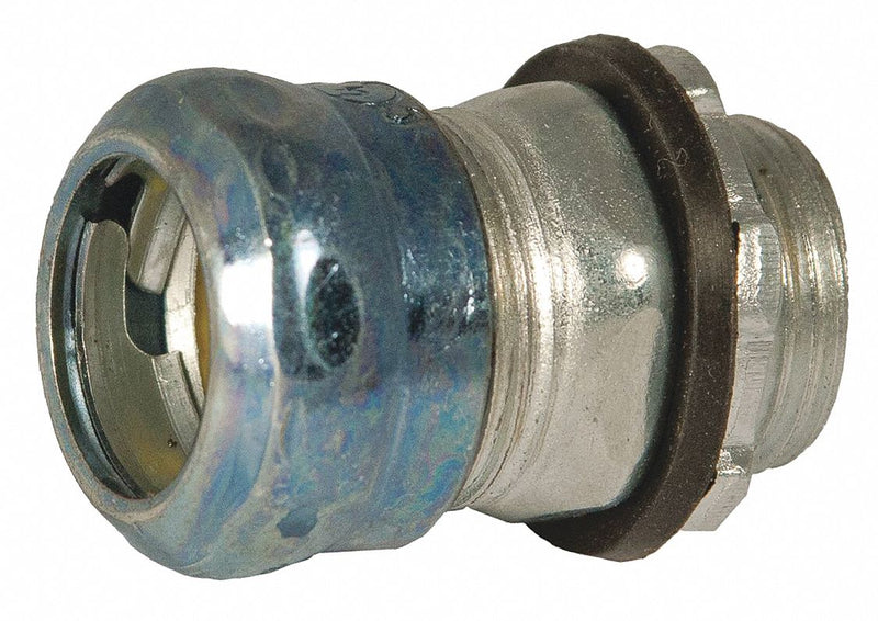 Raco 2940RT Compression Conduit Connector, Steel, 2 1/2 in Trade Size, 3 27/32 in Overall Lg, Non-Insulated