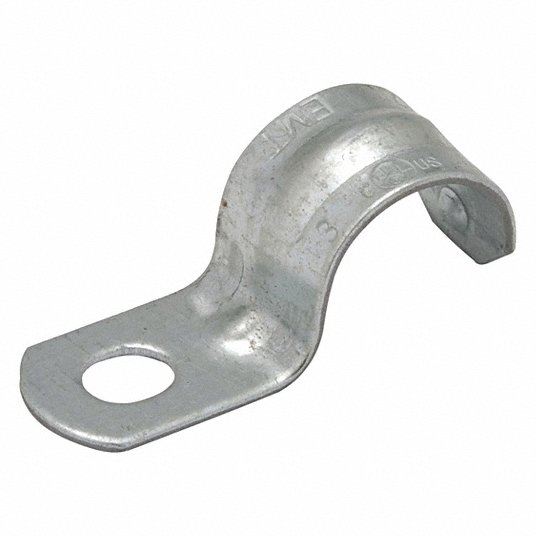 Raco 2082 Conduit & Pipe Strap Clamp, One-Hole 1/2 in Trade Size, Steel, EMT