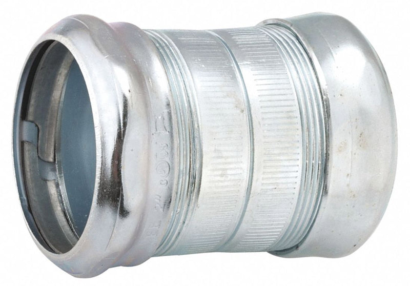 Raco 2952 Compression Conduit Coupling, Steel, 3 in Trade Size, 4 31/32 in Overall Lg, Gray