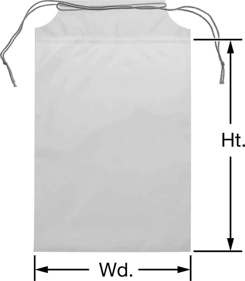McMaster 20705T3 Polyethylene Drawstring Bags, 5" Wide, 8" High, Pack of 100