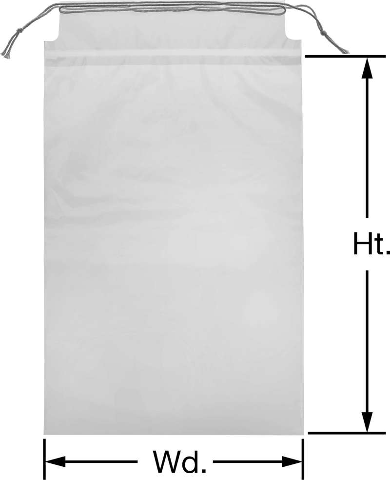 McMaster 20705T3 Polyethylene Drawstring Bags, 5" Wide, 8" High, Pack of 100