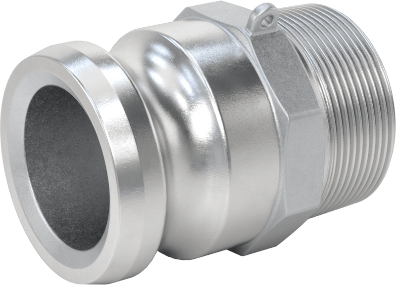 McMaster 2091T65 Aluminum Cam-and-Groove Hose Coupling for Chemicals and Petroleum, Plug, 2 Coupling Size, 2 BSPT Male