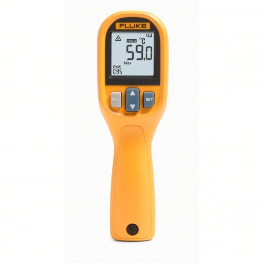 FLUKE-59 MAX Infrared Thermometer Avg/Difference/Max Temp/Min Temp, Adj @ 0.10 to 1.00, Std