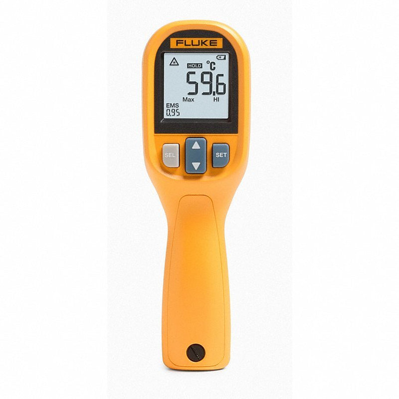 FLUKE-59 MAX + Infrared Thermometer, Backlit LCD, -22 Degrees to 932 Degrees F, Single Dot Laser Sighting