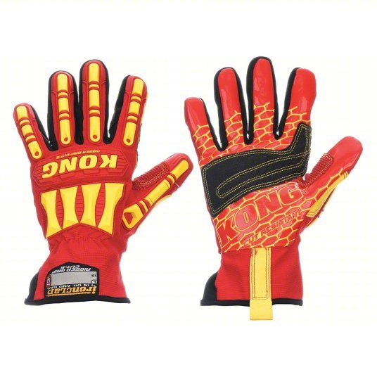Kong KRC5-05-XL Mechanics Gloves XL (10), Riggers Glove, Synthetic Leather with Silicone Grip, Palm Side, 1 PR