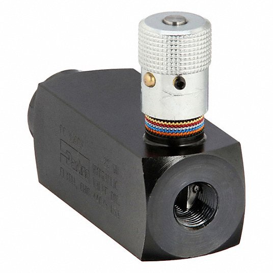 Parker PCM600S Hydraulic Flow Control Valve 6 gpm Max Flow Rate, 3/8 in NPT, 3/8 in NPT, Steel, Control