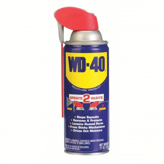 WD-40 490040 General Purpose Lubricant -60° to 300°F, No Additives, 11 oz, Aerosol Can, Amber