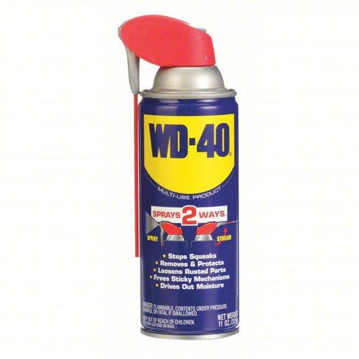 WD-40 490040 General Purpose Lubricant -60° to 300°F, No Additives, 11 oz, Aerosol Can, Amber