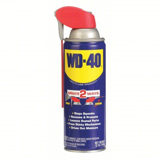 WD-40 490057 General Purpose Lubricant -60° to 300°F, No Additives, 12 oz, Aerosol Can, Amber