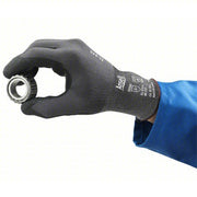 Hyflex 11-840 Coated Gloves M (8), Rough, Foam Nitrile, Palm, Dipped, ANSI Abrasion Level 4, Gray, 1 PR