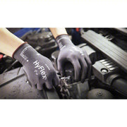 Hyflex 11-840 Coated Gloves XS (6), Rough, Foam Nitrile, Palm, Dipped, ANSI Abrasion Level 4, Gray, 1 PR