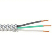 Southwire 68580001 Metal Clad Armored Cable 12 AWG Wire Size, 2 with Insulated CU Ground Conductors, MC