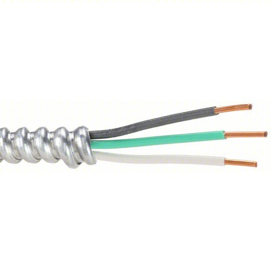 Southwire 68580001 Metal Clad Armored Cable 12 AWG Wire Size, 2 with Insulated CU Ground Conductors, MC