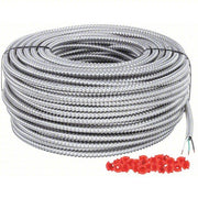 Southwire 68580001 Metal Clad Armored Cable 12 AWG Wire Size, 2 with Insulated CU Ground Conductors, MC