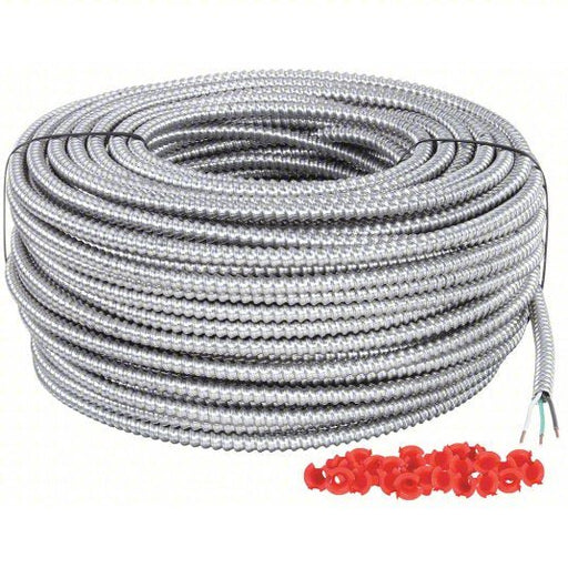 Southwire 68580001 Metal Clad Armored Cable 12 AWG Wire Size, 2 with Insulated CU Ground Conductors, MC