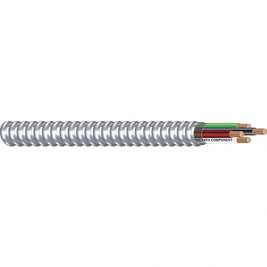 Southwire 69115401 12 AWG 3 Conductor Stranded Metal Clad 600V 250 ft. SLVR - Redwood.KV20KZ60