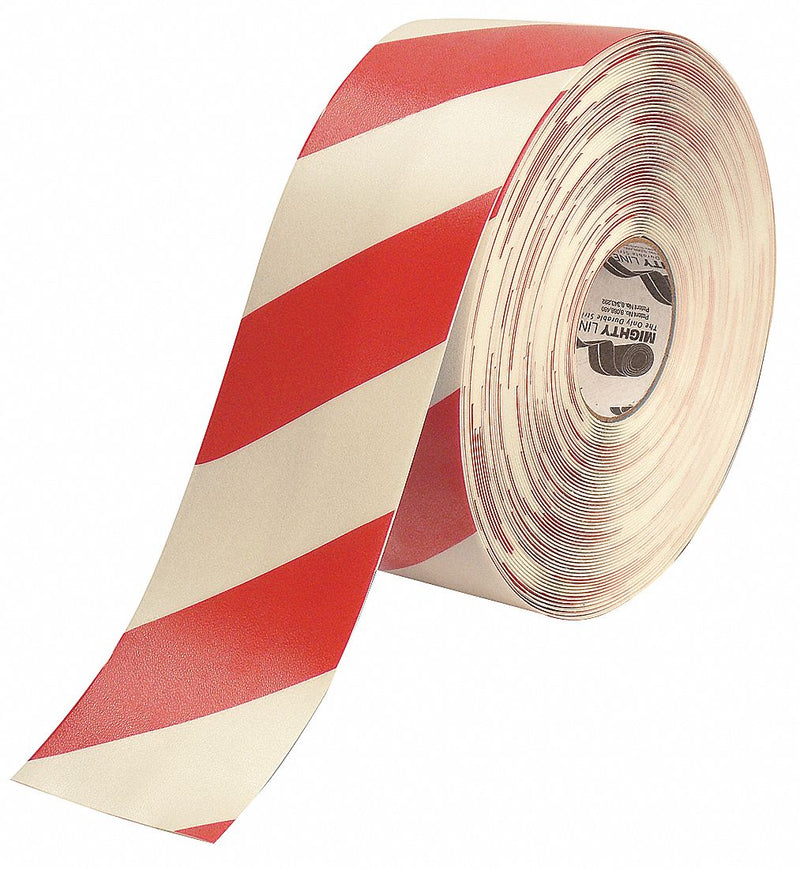 Mighty Line 4RWCHVRED Floor Marking Tape Red White Chevron