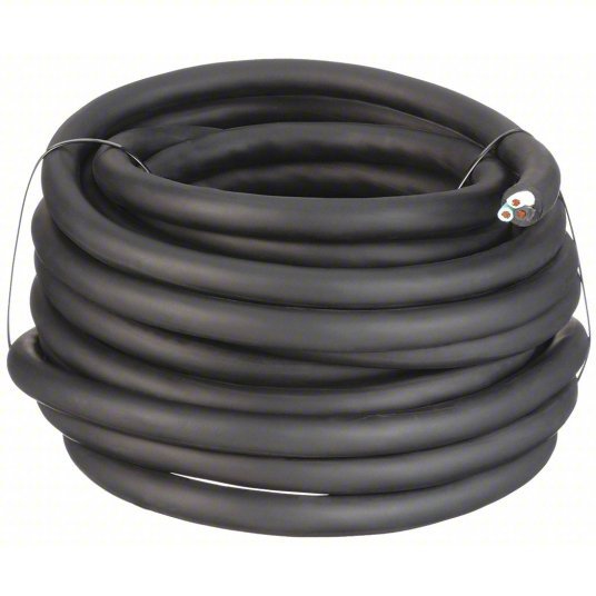 Redwood E3662 Portable Cord 3 Conductors, 10 AWG Wire Size, Rubber, Black, 50 ft Lg, 600 V Volt