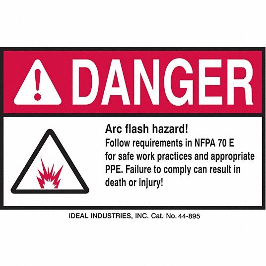 Brady 98464 Arc Flash Protection Label, 4inHx6inW, PK5
