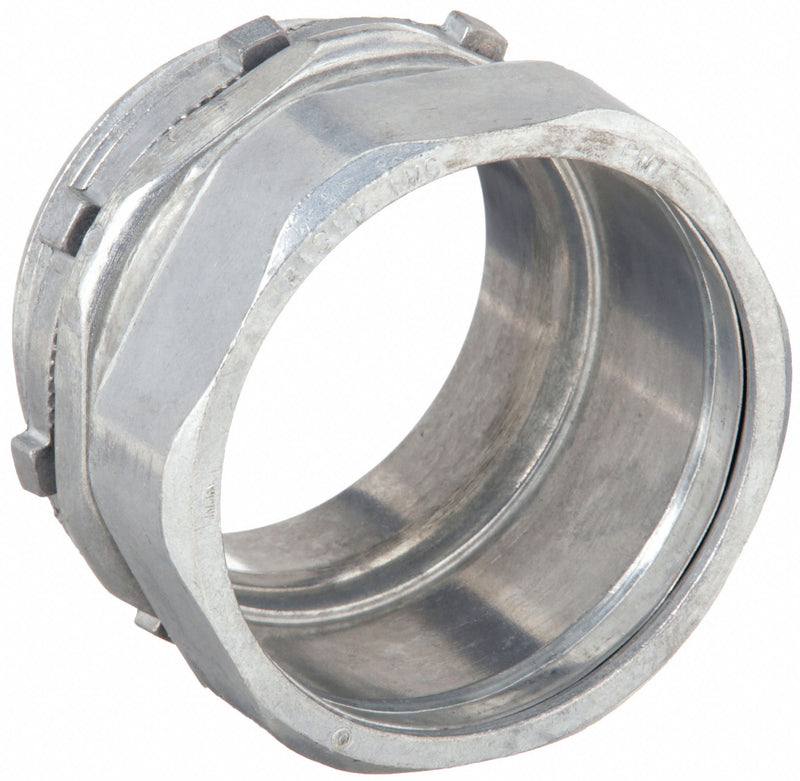 Raco 2840 Compression Conduit Connector, Zinc, 2 1/2 in Trade Size, 2 21/32 in Overall Lg, Non-Insulated, Gray