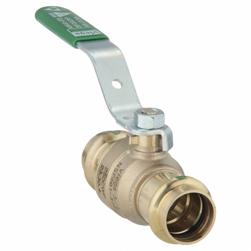 Viega Propress 79925 Manual Two-Way Ball Valve, 3/4 in, Bronze