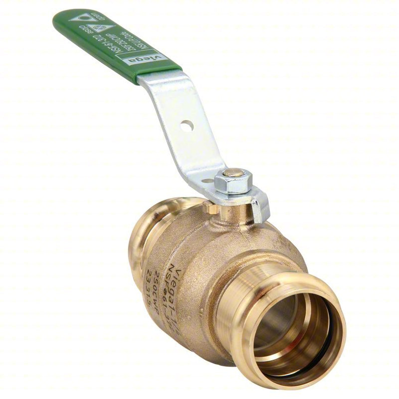 Viega 79935 Ball Valve 1 1/4 in Pipe, Full, 200 psi CWP, 0° to 250°F, Locking Lever Handle, PTFE