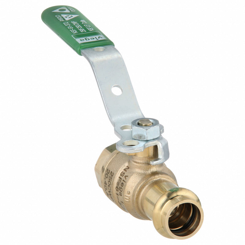 Viega Propress 79970 Manual Two-Way Ball Valve, 1/2 in, Bronze