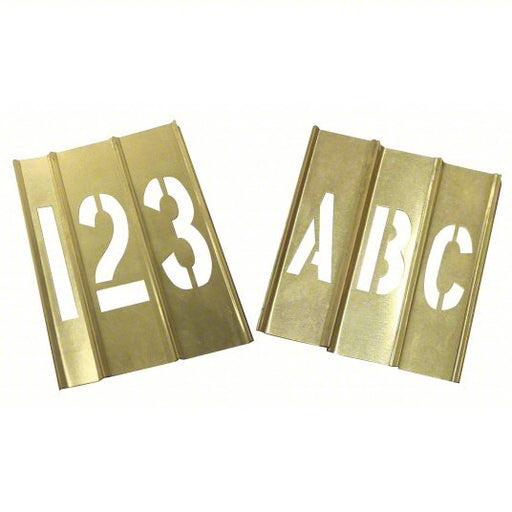 Redwood RW20Y503 Stencil Kit 0 to 9/A to Z/Punctuation, 1 1/2 in Character Ht, Brass, Interlocking